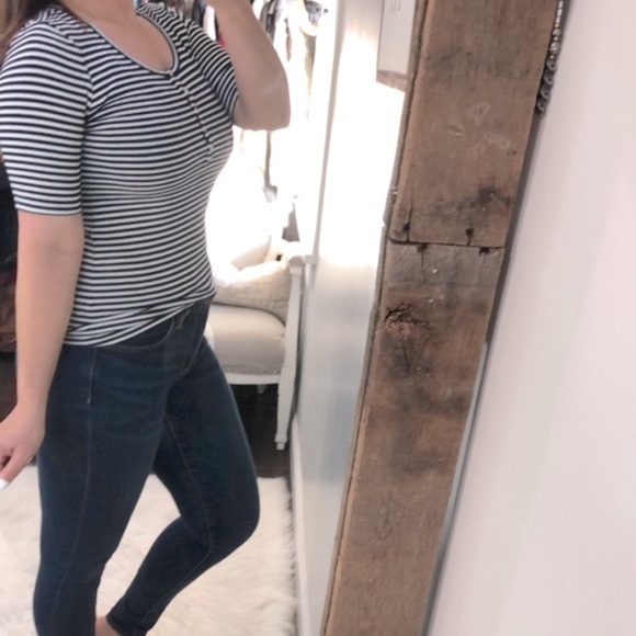 J Crew blue striped top size small - Picture 4 of 7